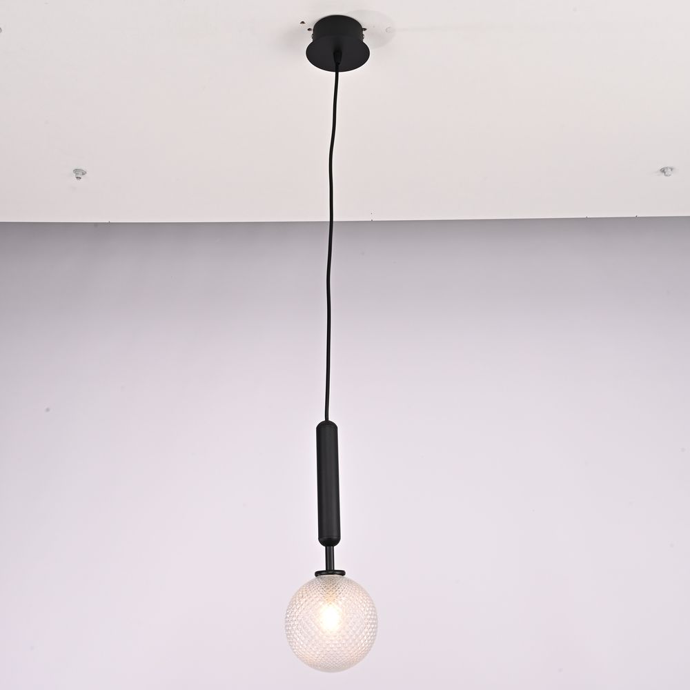 Подвесной светильник RAFFIN Black/Transparent