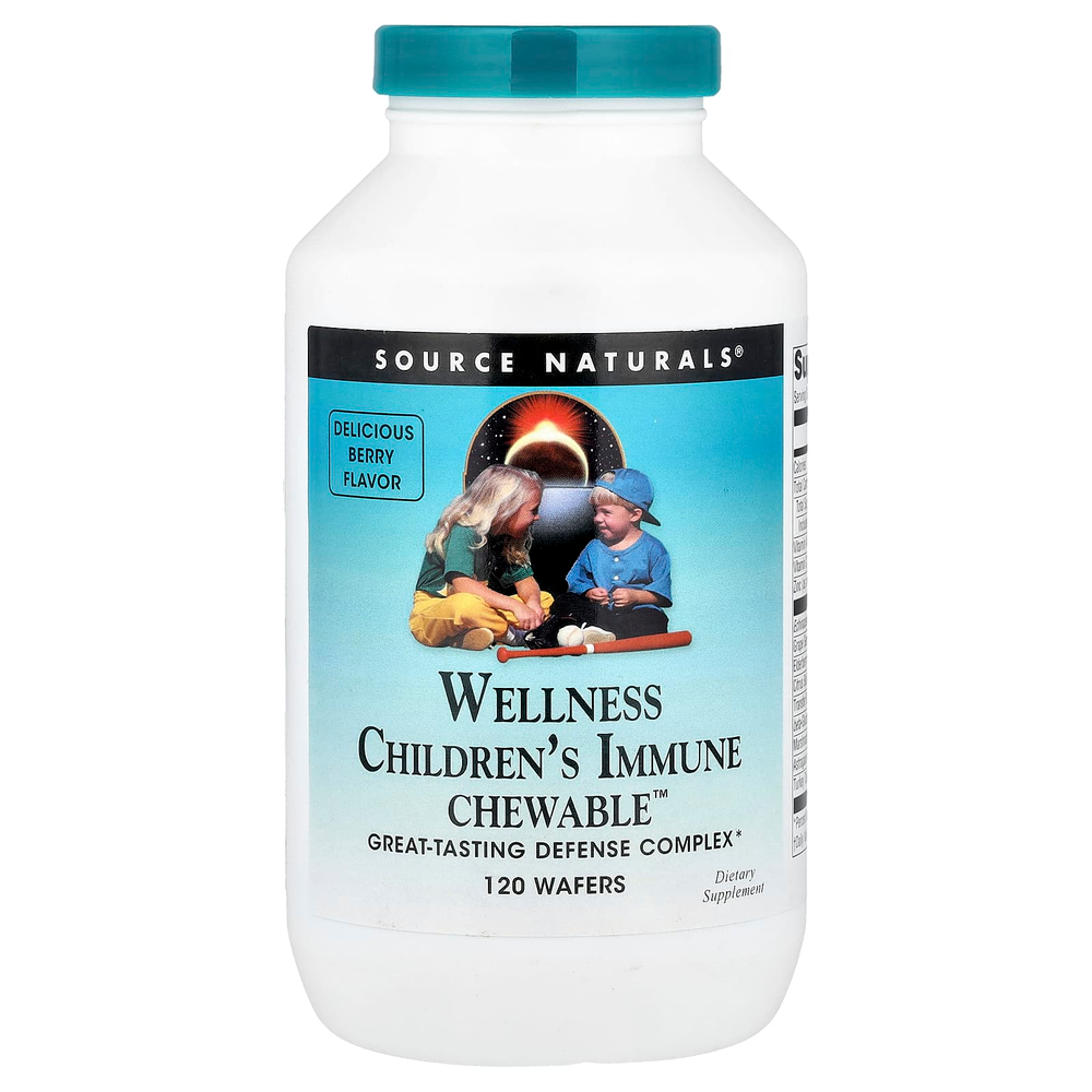 Source Naturals, Wellness Children's Immune Chewable™, с ягодным вкусом, 120 жевательных таблеток