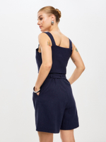 Топ с декоративными пуговицами "Тайна глубин"