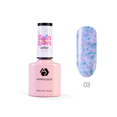 Камуфлирующая база ADRICOCO Bonbon Potal №3 с цветной поталью 8 мл