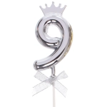 Топпер Цифра Королевский вечер «9» 22 см, микс