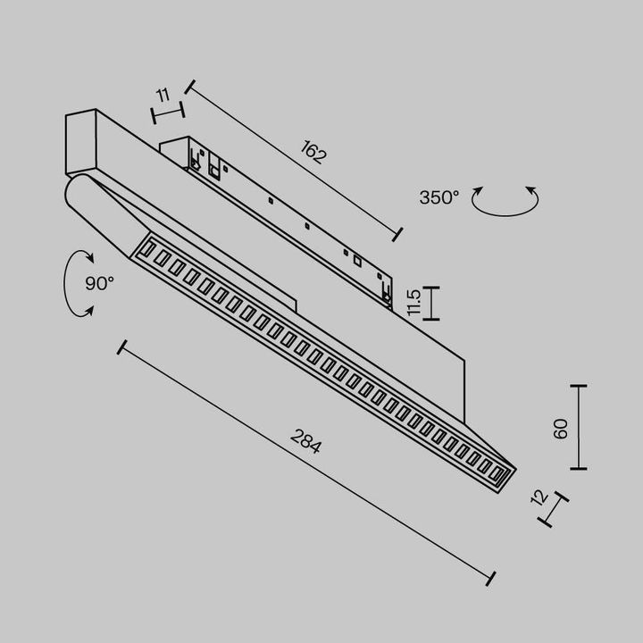Трековый светильник Maytoni Technical EXILITY X Points Rot TR242-4-12WTW-DSZ-B