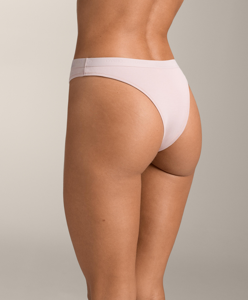 OYSHO Набор из 3 пар трусов-бразильяно из хлопковой смеси, лиловый