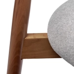 Стул Bradex Home Lucas 3 серый букле с ножками цвета орех