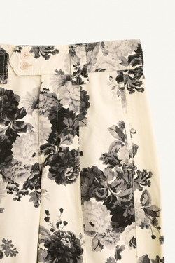ZARA ШИРОКИЕ БРЮКИ ИЗ ХЛОПКА, С ПРИНТОМ