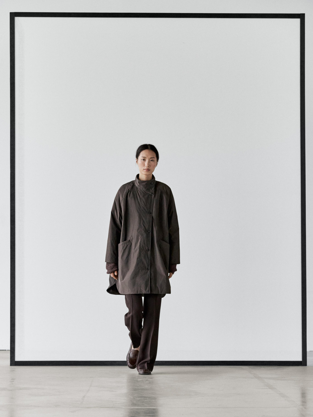 Massimo Dutti Длинная стеганая куртка, коричневый