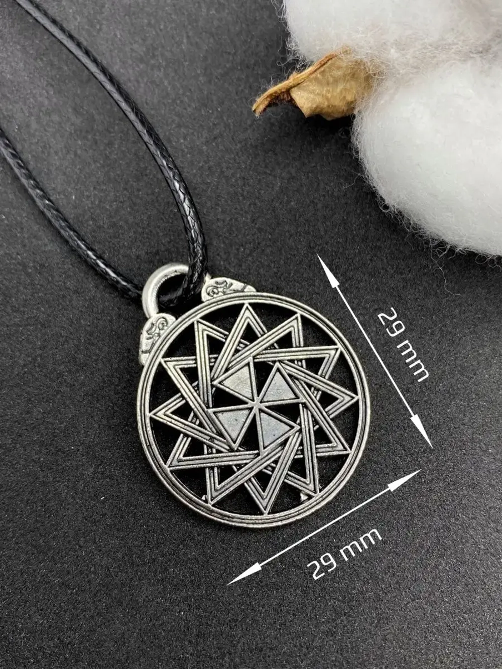 Магический кулон мальтийский крест Звезда Эрцгаммы из стали
