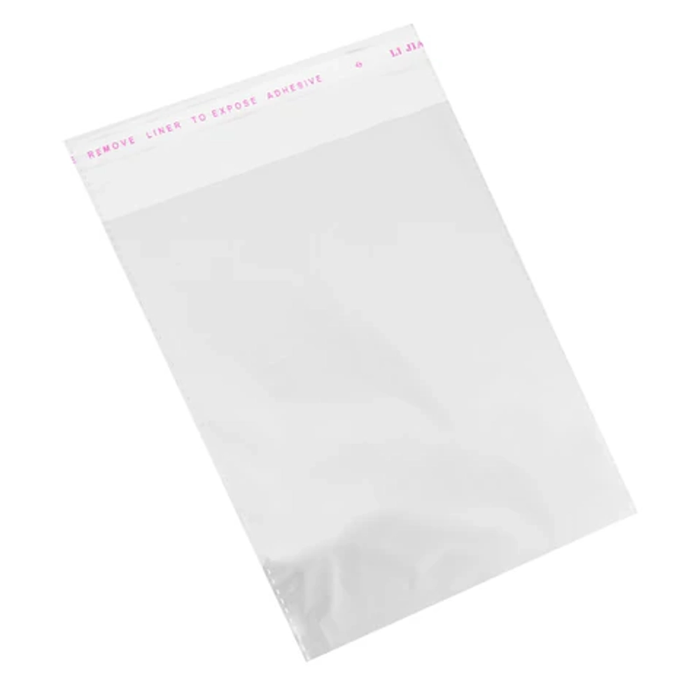 Пакеты БОПП с клеевым клапаном, КОМПЛЕКТ 100 штук, 10х15 + 4 см, 25 мкм, с усиленным швом, BRAUBERG