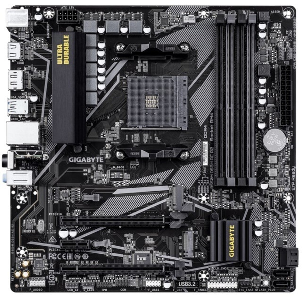 Материнская плата GIGABYTE B550M DS3H AC R2 (REV1.0)