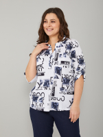 Блузка БЛ-131/белый-бруклин
