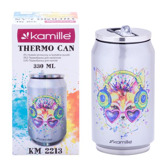 Термобанка 330мл. из нержавеющей стали Kamille KM-2213