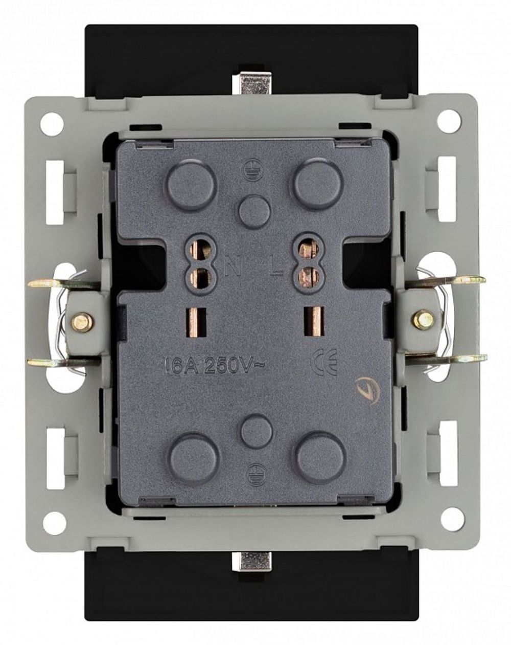 Розетка двойная с заземлением и со шторкой, без рамки Arlight SCT 043765