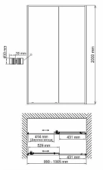 Душевая дверь WasserKRAFT Dill 61S 100