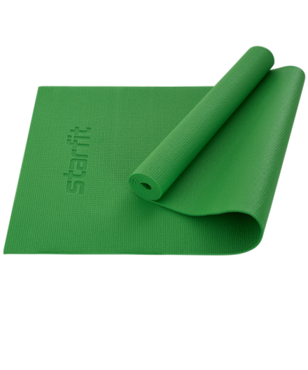 Коврик для йоги и фитнеса FM-101, PVC, 173x61x0,5 см, зеленый