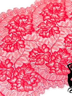 03-07 Кружево эластичные реснички 23 см, красный 100