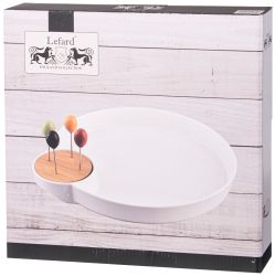 МЕНАЖНИЦА LEFARD "NATIVE" 2 СЕКЦИИ 32*28*3,5 СМ, 4 ВИЛОЧКИ (КОР=8НАБ.)