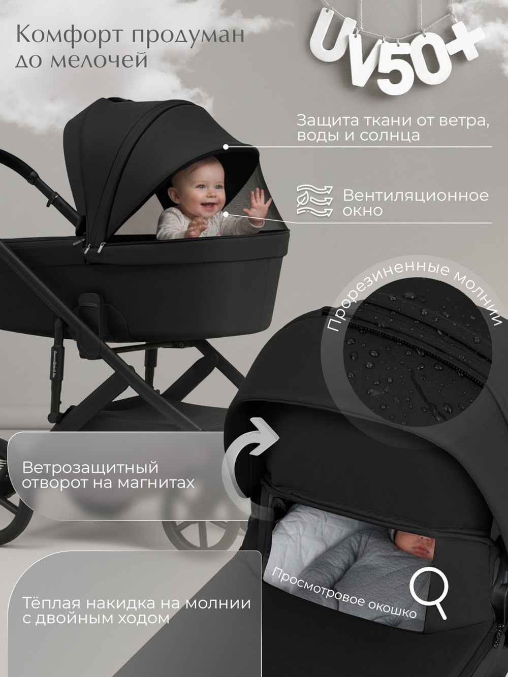 Коляска 3 в 1 Sweet Baby SBL Dolce + автокресло Premier Black Black