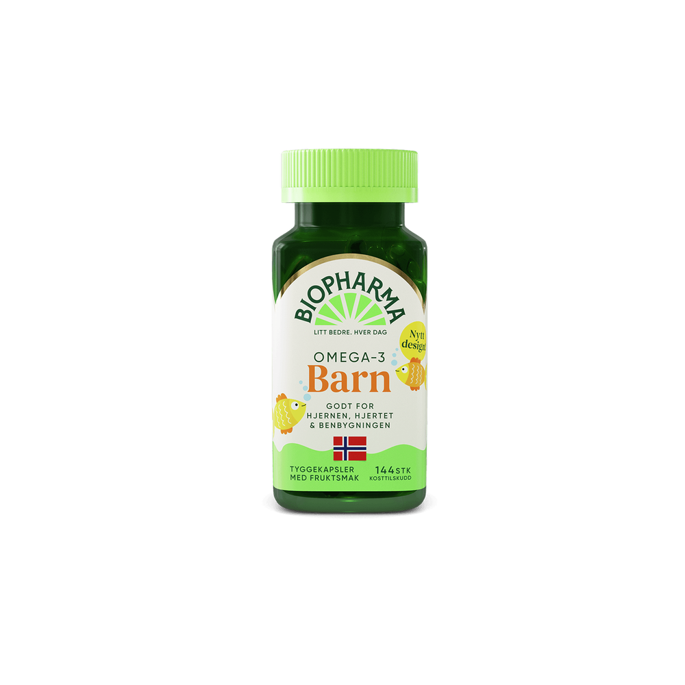 Омега 3 для детей с витамином Д3 Biopharma Trippel Omega-3 Barn, 120 жевательных капсул