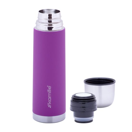 Термос 500 мл. из нержавеющей стали Kamille KM-2001A с прорезиненным покрытием