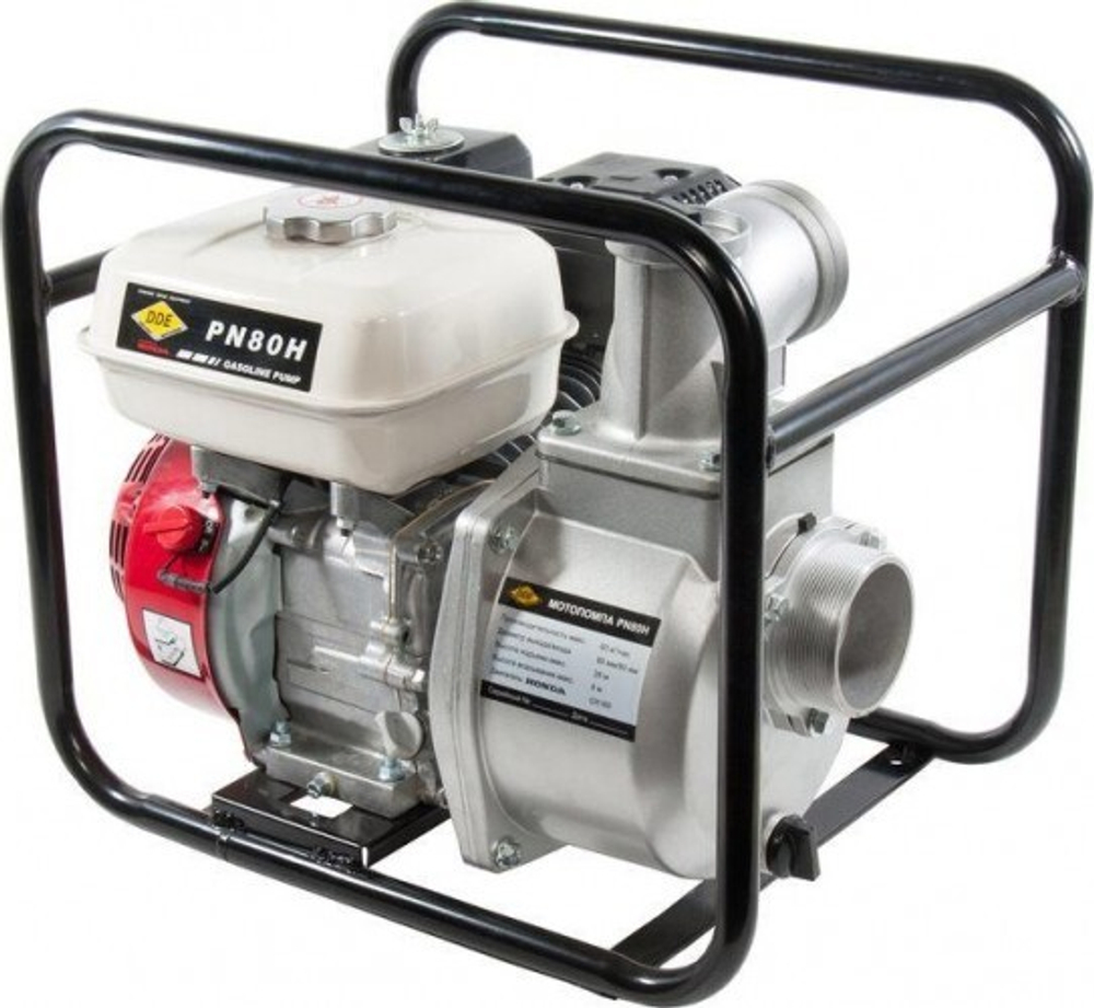 Мотопомпа бензиновая DDE PN80H для слабозагрязненной воды