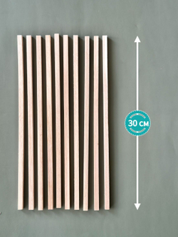 Дощечки палочки для моделирования Бальза 8 * 8 * 300 мм, толщина 8 мм (10 штук) / Бальса для моделирования