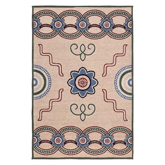 Ковер из хлопка по мотивам эвенских орнаментов из коллекции cultural heritage, 160х230 см