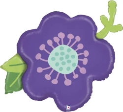 Шар (39""/99 см) Цветок, Фиолетовый, 1 шт. В136