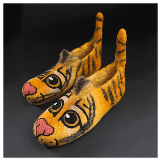 Валяные тапочки «Тигрули»