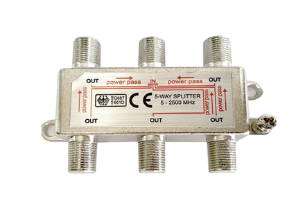 Сплиттер (делитель) TV Ripo на 5 направлений под F разъемы 5-2500 MHz