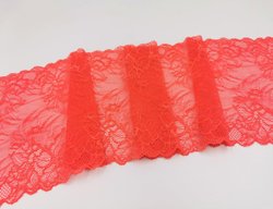Эластичное кружево, 18 см, подводный коралл, (Арт: EK-2554), м