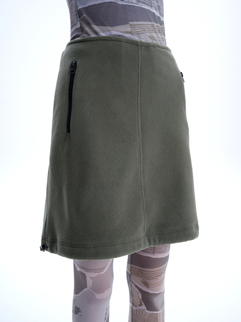 Юбка флисовая хаки