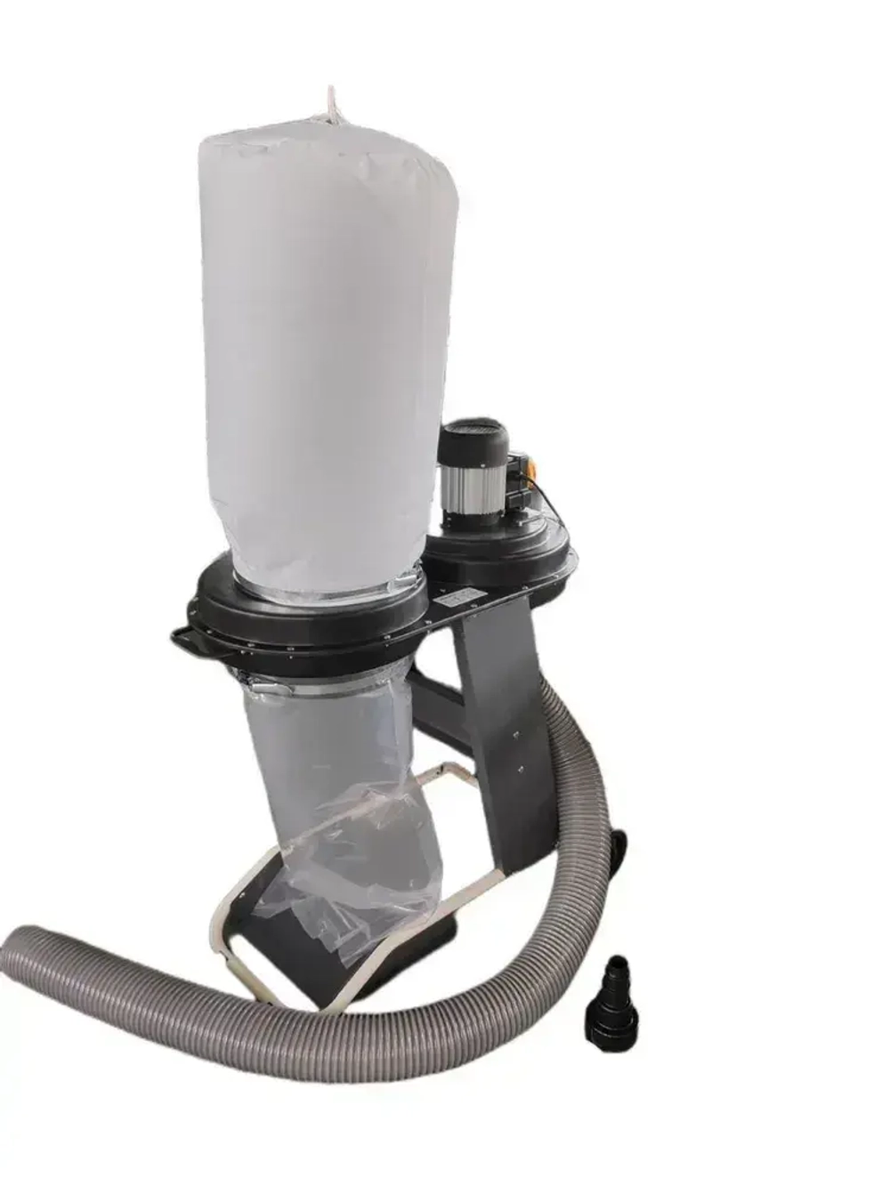 Стружкоотсос REALREZ FM200/220В / Промышленный пылесос для уборки древесных стружек 550 Вт / Вытяжка для стружки и опилок со шлангом