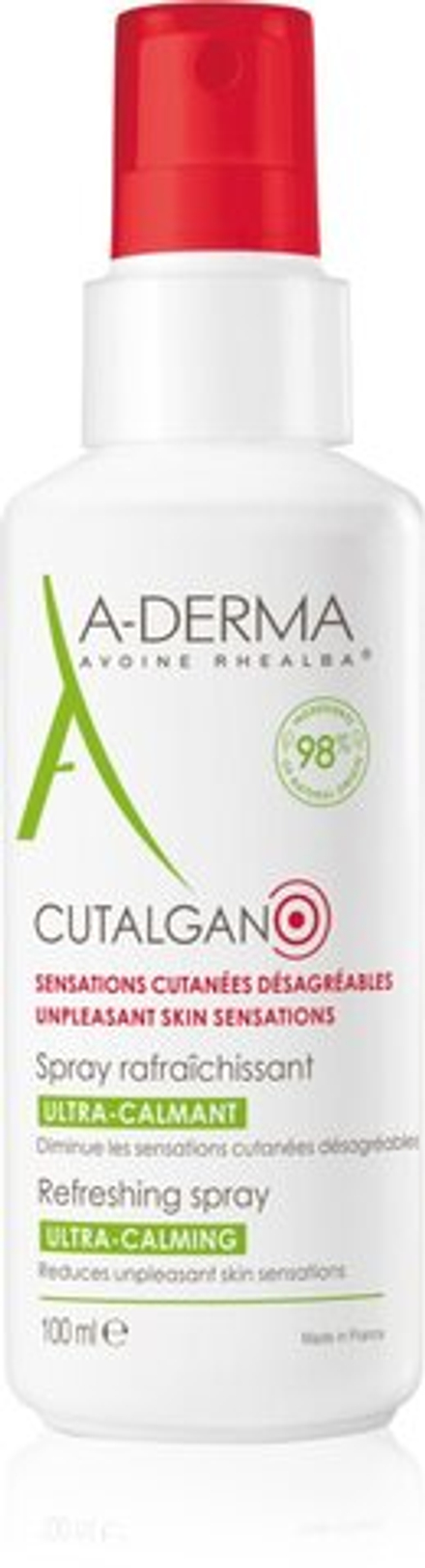 A-Derma Cutalgan Refreshing Spray - успокаивающий спрей против раздражения и зуда кожи /   100  ml  / GTIN 3282770209648