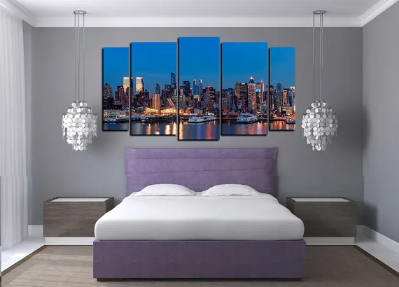 Модульная картина "Ночь в порту"