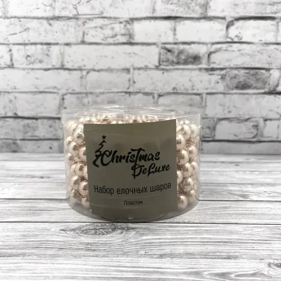 Пластиковые бусы Гигант 1,4 см.* 5 м., розовый, Christmas DeLuxe (87015)