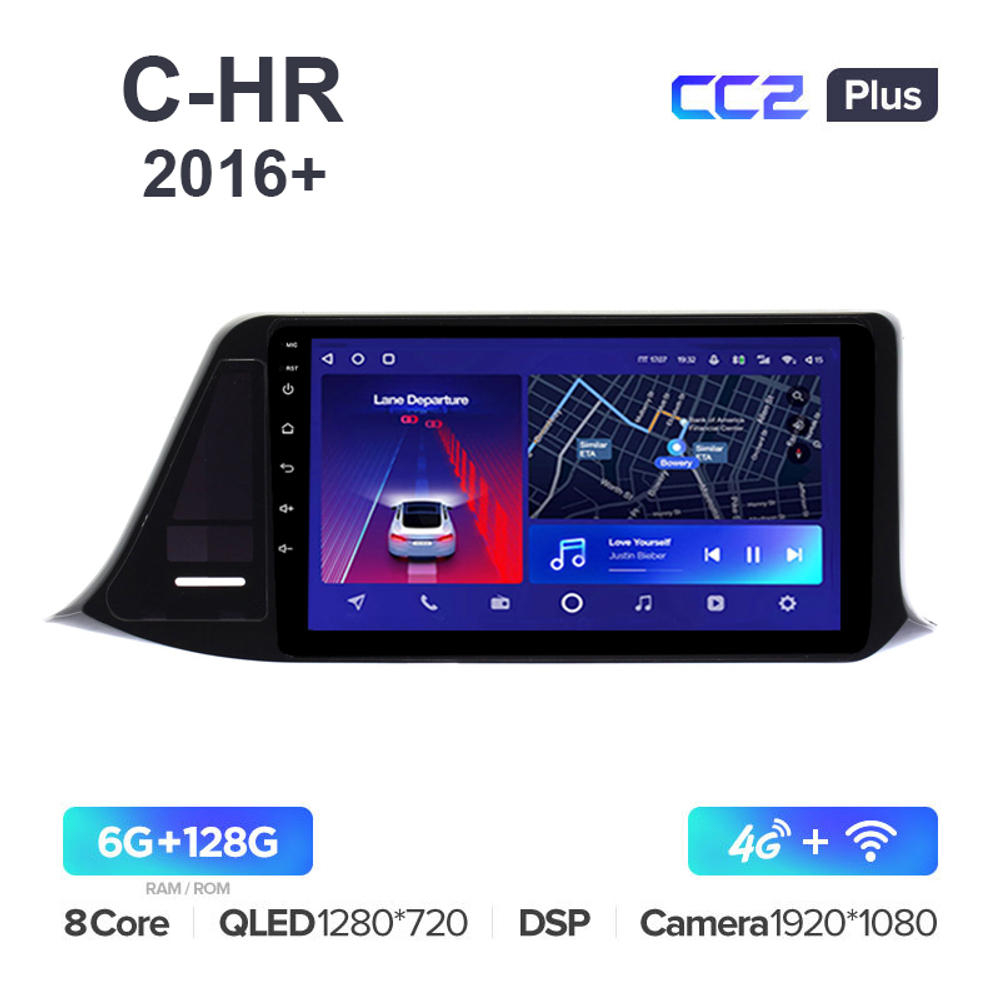 Teyes CC2 Plus 9"для Toyota C-HR 2016+ (прав)