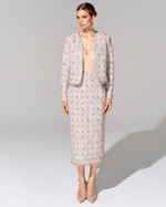 Юбка длины миди из премиального твида