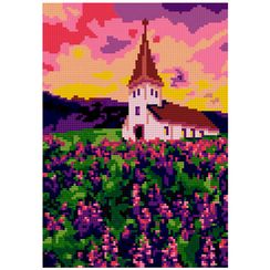 Almazlı Mozaika Lori 21X30 Сm (Полное Заполнение) Церковь В Исландии