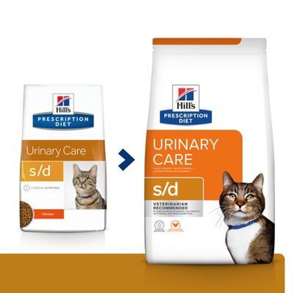 Сухой диетический корм Hill&#39;s Prescription Diet s/d Urinary Care для кошек при профилактике мкб, с курицей 1,5 кг