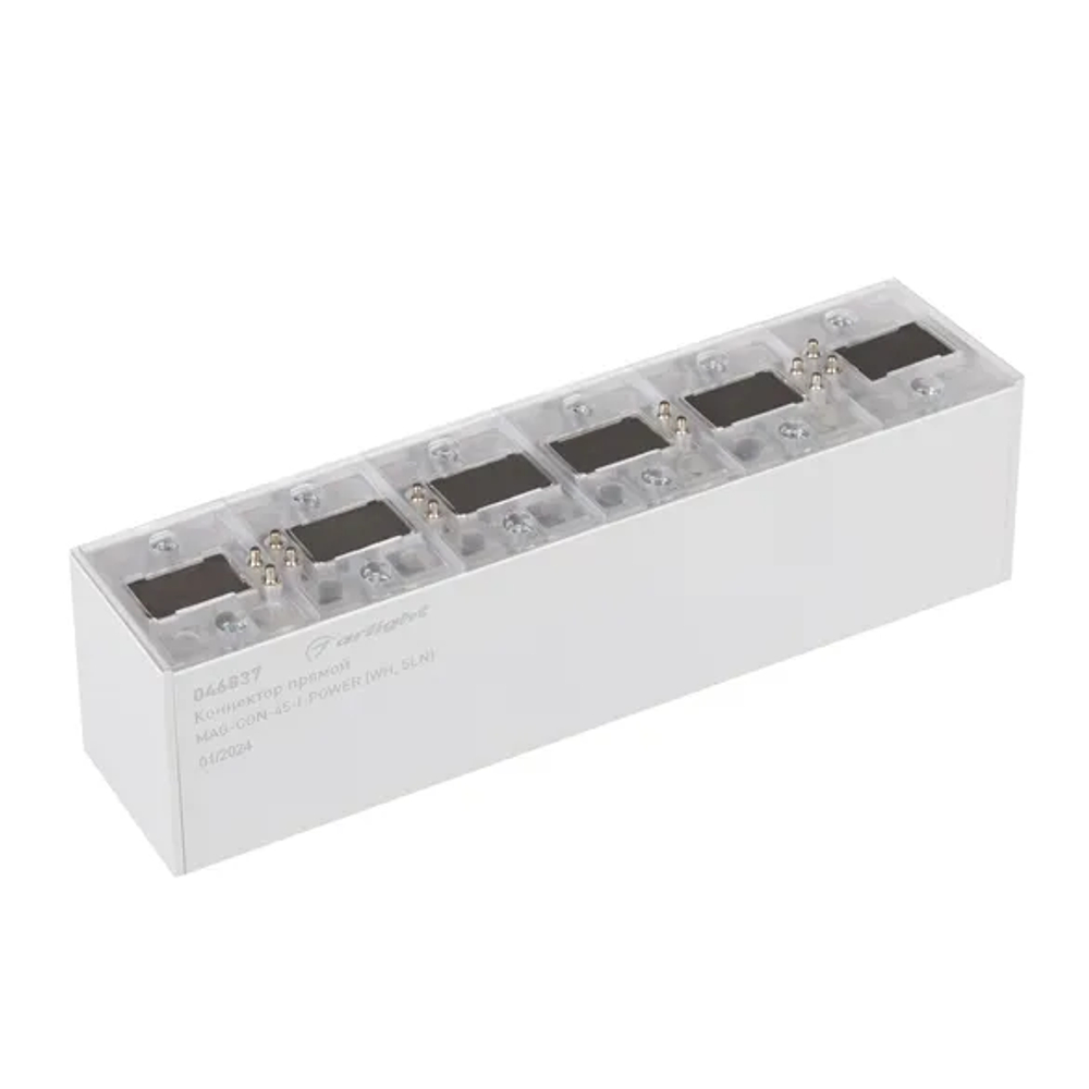 Коннектор прямой MAG-CON-45-I-POWER (WH, 5LN) (Arlight, IP20 Металл, 5 лет) 046837