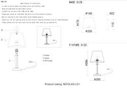 Настольная лампа Crystal Lux NICOLAS LG1 GOLD/WHITE