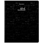 Тетрадь А5 48 л. BRAUBERG скоба клетка матовая ламинация выборочный лак "Black" (микс в спайке) (20 штук в упаковке)