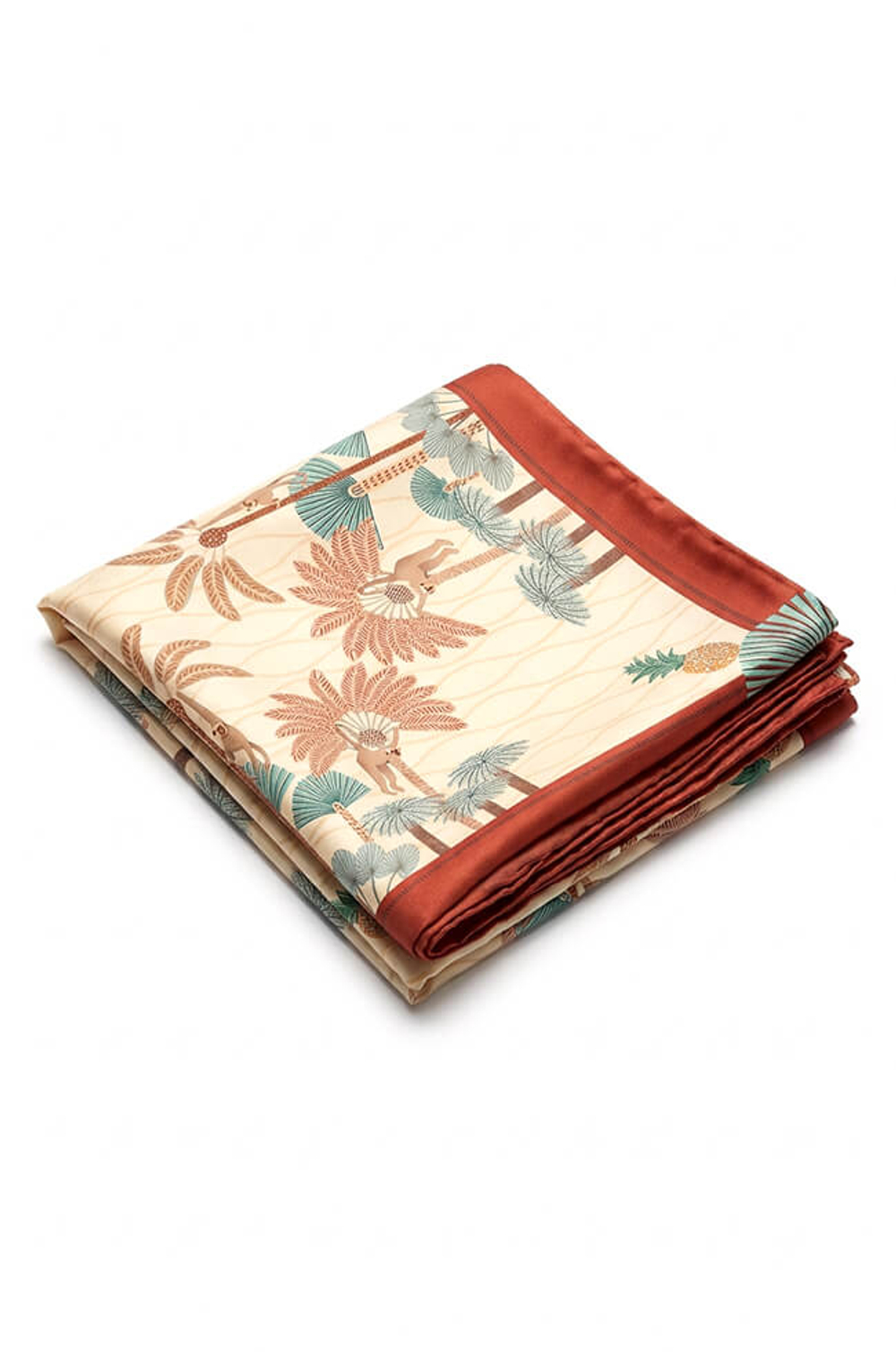 8448 Платок женский (сливочный принт)