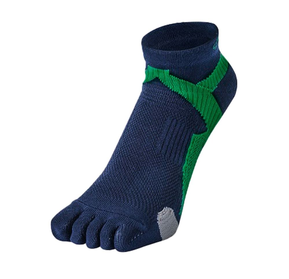 Беговые суппортированные носки PHITEN METAX с раздельными пальцами, сине-зеленые
