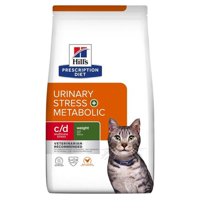 Hill's Feline c/d + Metabolic Urinary Stress - диета для кошек для контроля веса и лечения МКБ при стрессе