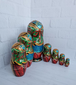 Матрешка "Сказка о золотом петушке" 7 мест