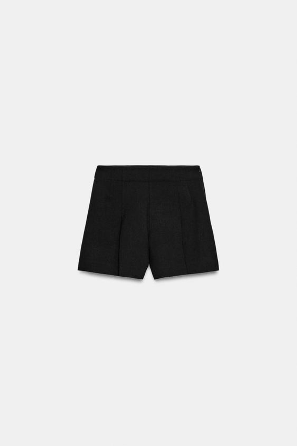 ZARA ШОРТЫ С ЗАЩИПАМИ, ЧЕРНЫЙ