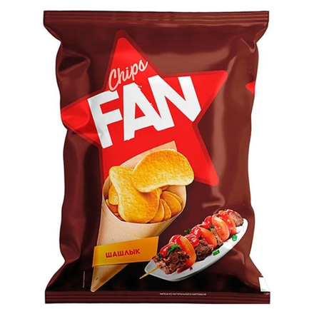 Чипсы картофельные Fan Шашлык 120 гр