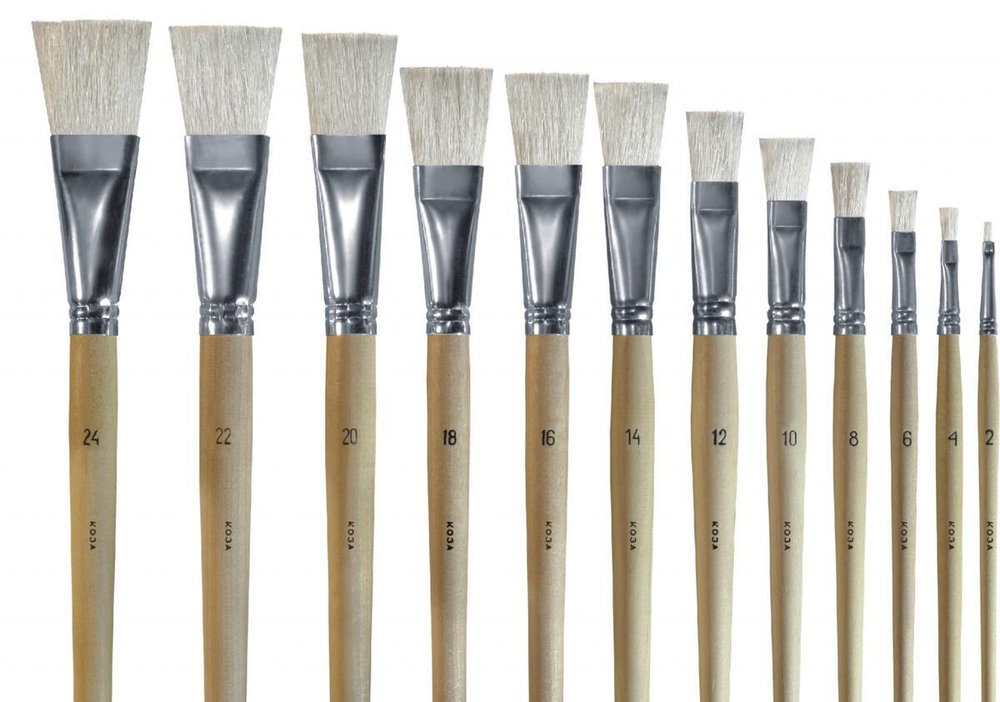 Кисть №4, коза, плоская "КОНФЕТТИ" (Альбатрос)