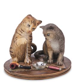 Veronese WS-1353 Статуэтка «Пара котов - Purrlock Holmes» (Лиза Паркер)